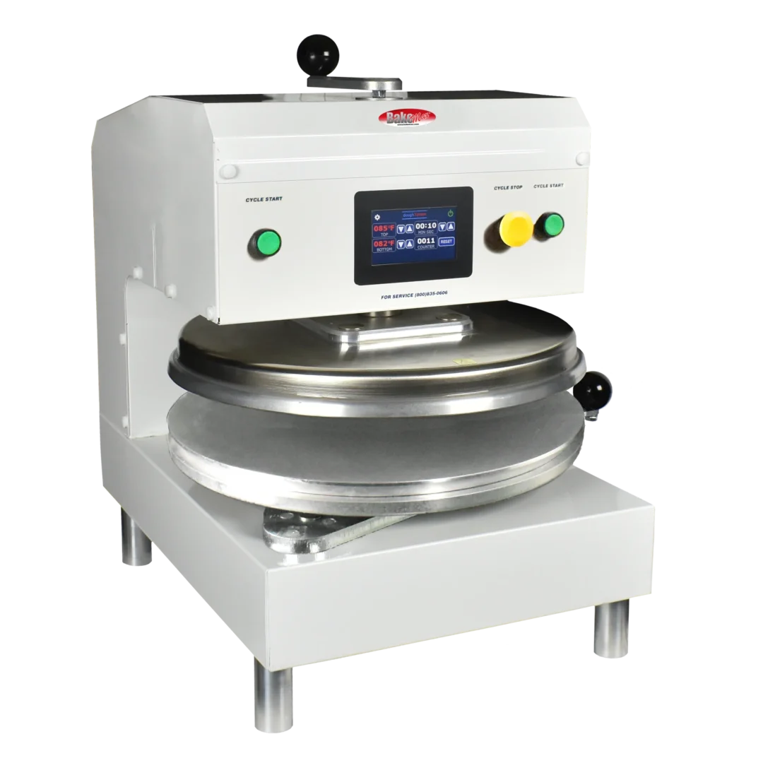 BakeMax BMDXEW Commercial Countertop Electric Automatic Single-Heat Dough Press, 18"