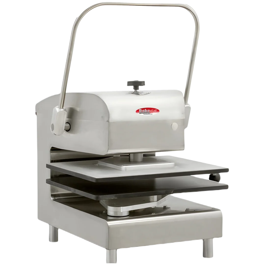 BakeMax BMDXMSSCP 16” x 20” Countertop Commercial Manual Meat Press - Stainless Steel