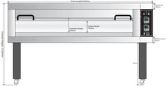 BakeMax BMFD001 One-Deck Four Pan Wide Floor Model Electric Artisan Stone Deck Oven