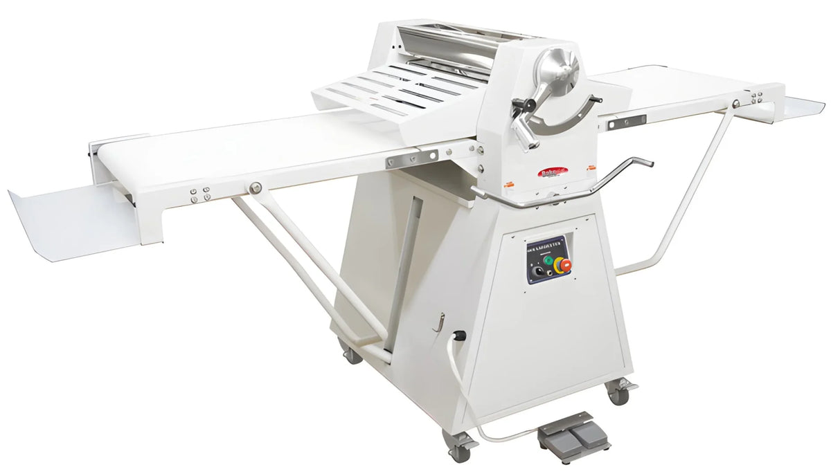 BakeMax BMFRS02 Heavy-Duty 20.5″ Wide Floor Model Reversible Dough Sheeter