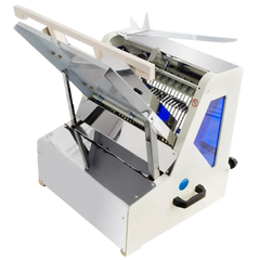 BakeMax BMGF005 Heavy Duty Countertop Gravity Feed Bread Slicer – 3/4" Slice, 19 Blades