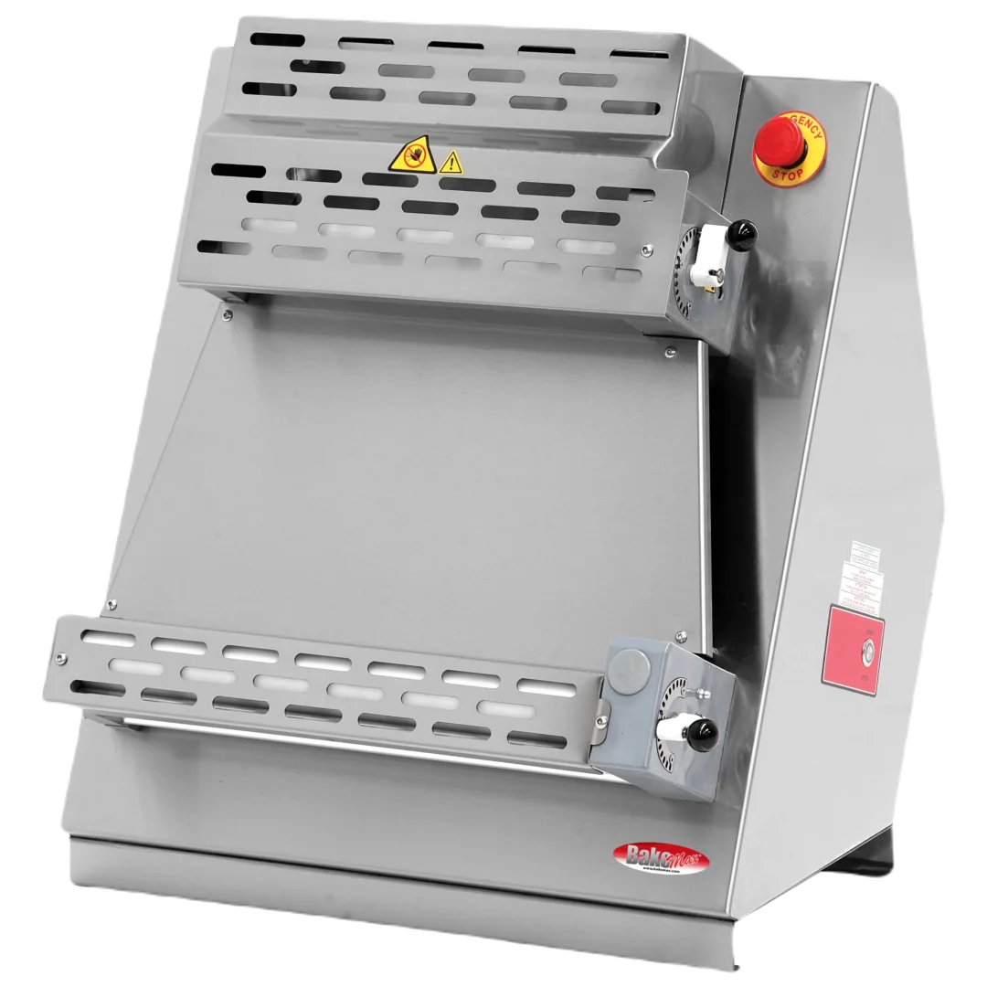BakeMax BMHA02Y 12" Countertop Double Pass Dough Sheeter (120V, NEMA 5-15P)