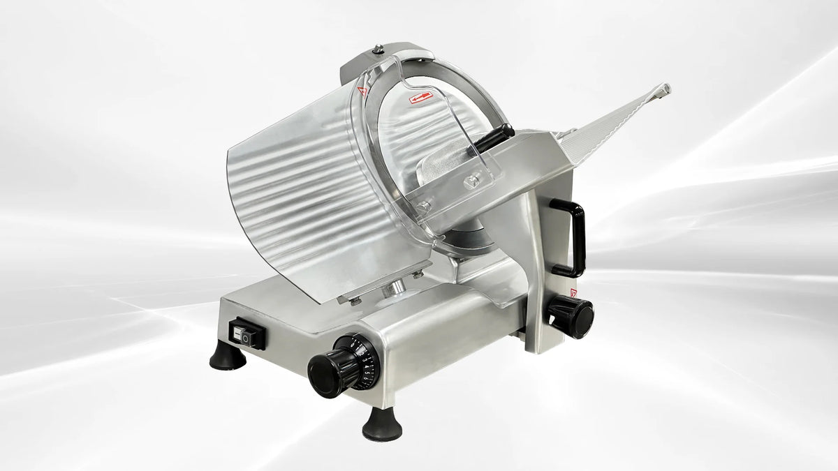 BakeMax BMMSM12 Commercial Countertop Gravity Feed 12 Inch Meat Slicer