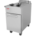 BakeMax BMPLS7FE030 Commercial Electric Floor Fryer, 34L/75 lb, 19kW, 208V 3Ph, Tilt-Up Elements
