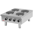 BakeMax BMPLS7KE020 Heavy Duty Commercial Countertop 4 Burner Electric Hot Plate, 8000W, 208V 3Ph
