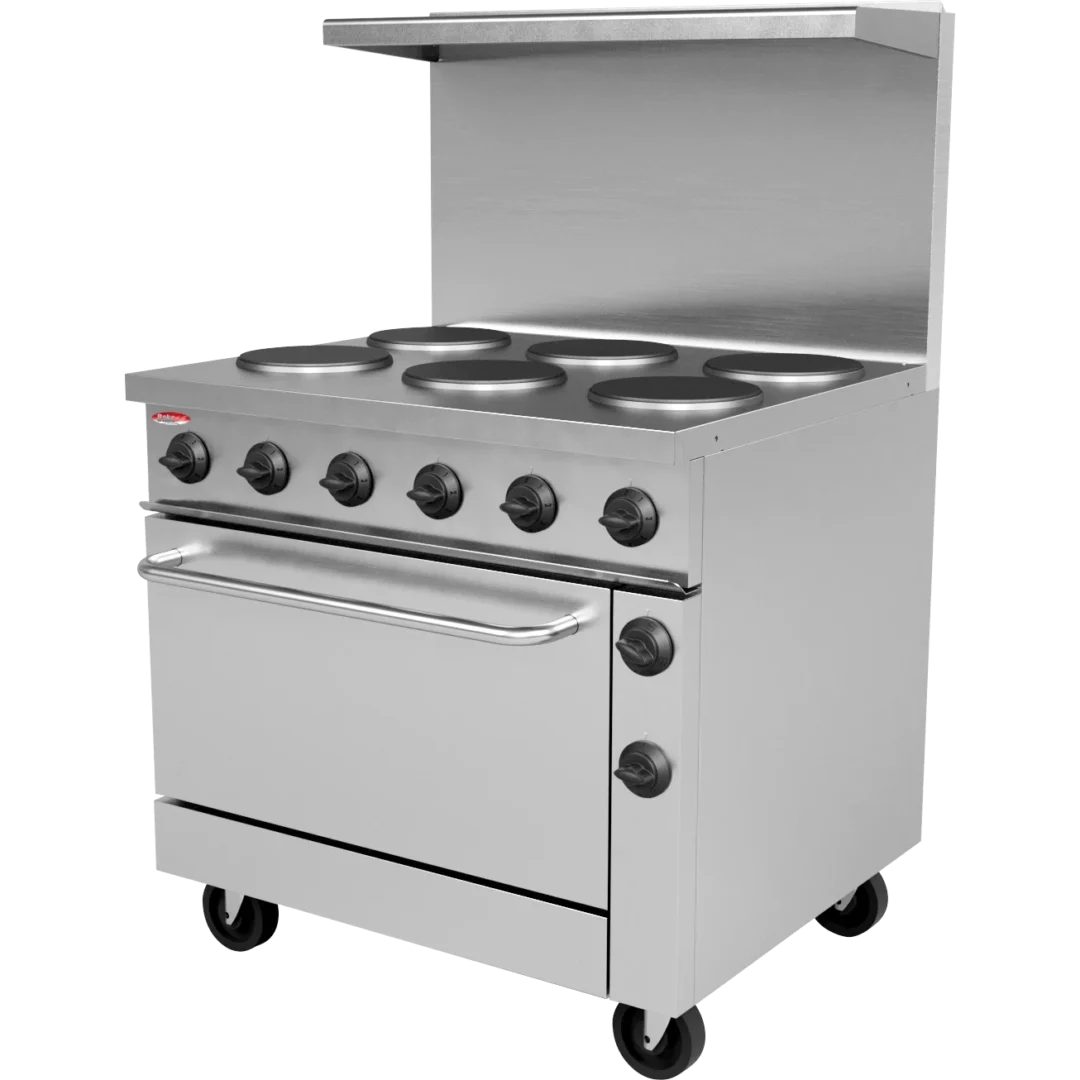 BakeMax BMPLS7KE031 Commercial Floor Model 36” 6 Burner Electric Range