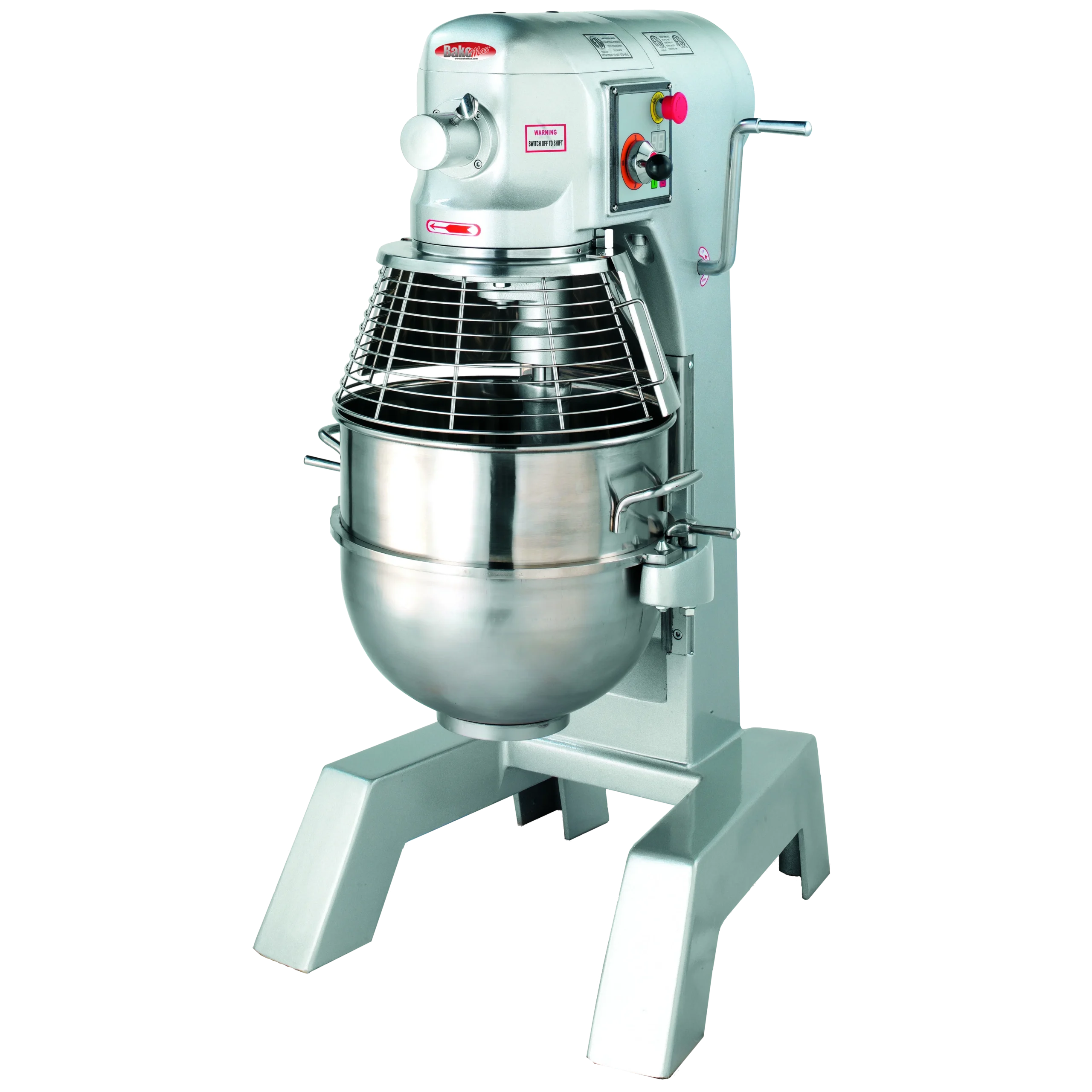BakeMax BMPM030 Commercial 30-Quart Floor Model 3-Speed Gear-Driven Planetary Mixer (120V)