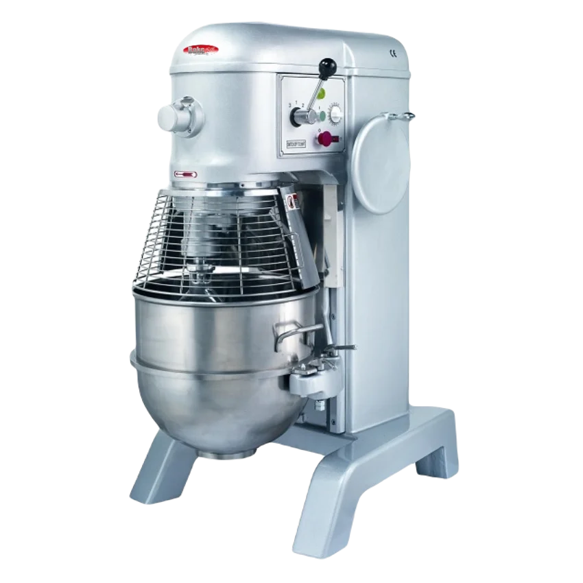BakeMax BMPM60B Commercial 60-Quart 3-Speed Belt-Driven Floor Planetary Mixer (220V)