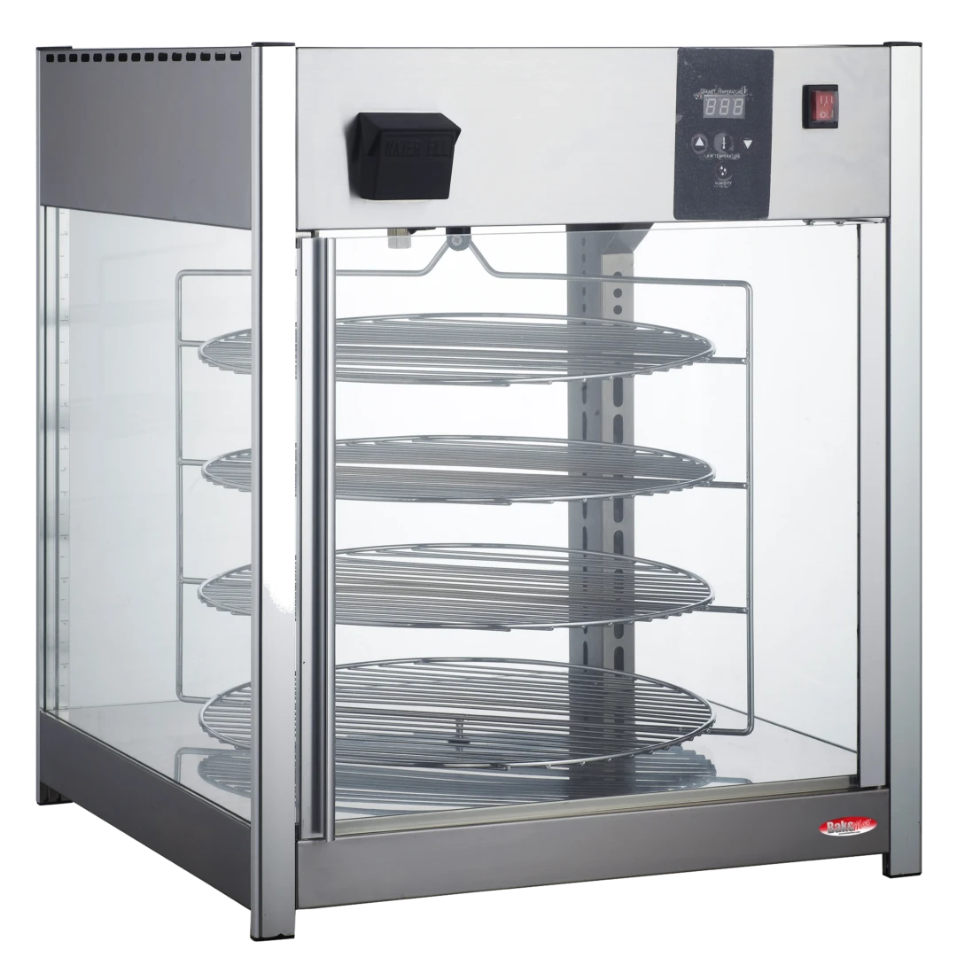BakeMax BMPW418 Titan Series Countertop Electric 4-Tier 18" Rotating Pizza Warmer