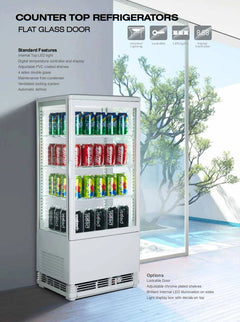 BakeMax BMRCD02 Titan Series Countertop Refrigerated Display Case (2-Door Pass-Through)