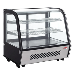 BakeMax BMREF28 Titan Series 28" Countertop Refrigerated Display Case with Curved Glass & LED Lighting