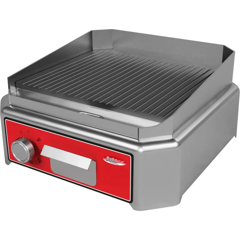 BakeMax BMSIE011 Countertop Mini Electric Ribbed Grill - 2500W, 208V