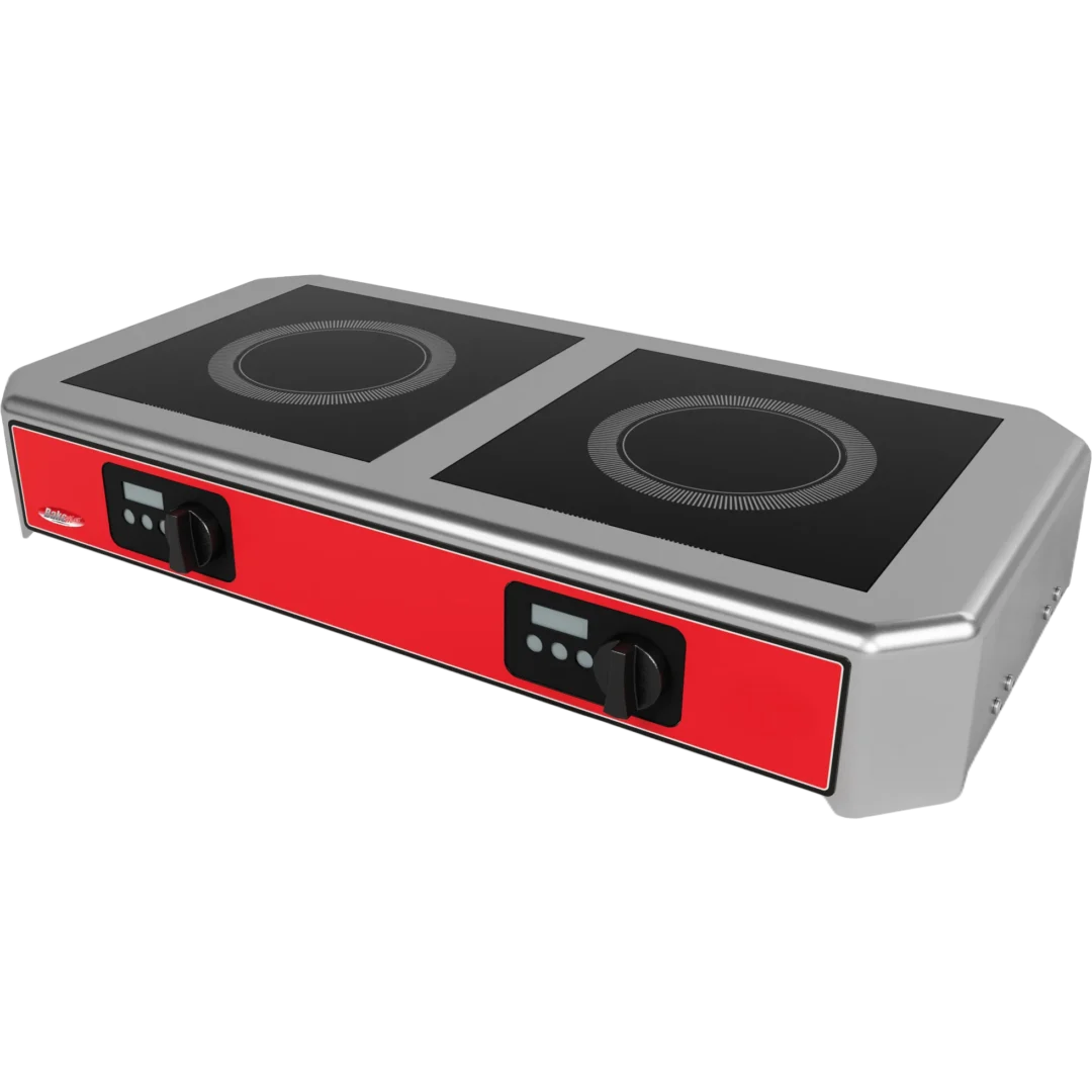 BakeMax BMSIND020 Mini Stovetop Electric 2 Burner Induction Cooker (208V, 6000W)