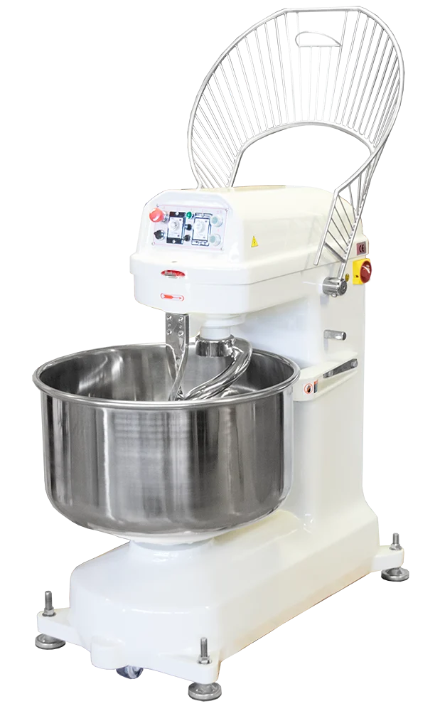 BakeMax BMSM050 50kg (110 lb) 2-Speed Floor Model Dough Spiral Mixer - 220V 3Ph