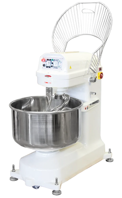 BakeMax BMSM050 50kg (110 lb) 2-Speed Floor Model Dough Spiral Mixer - 220V 3Ph