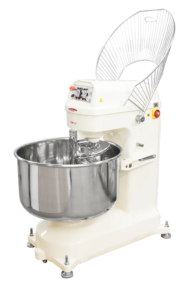 BakeMax BMSM050 50kg (110 lb) 2-Speed Floor Model Dough Spiral Mixer - 220V 3Ph