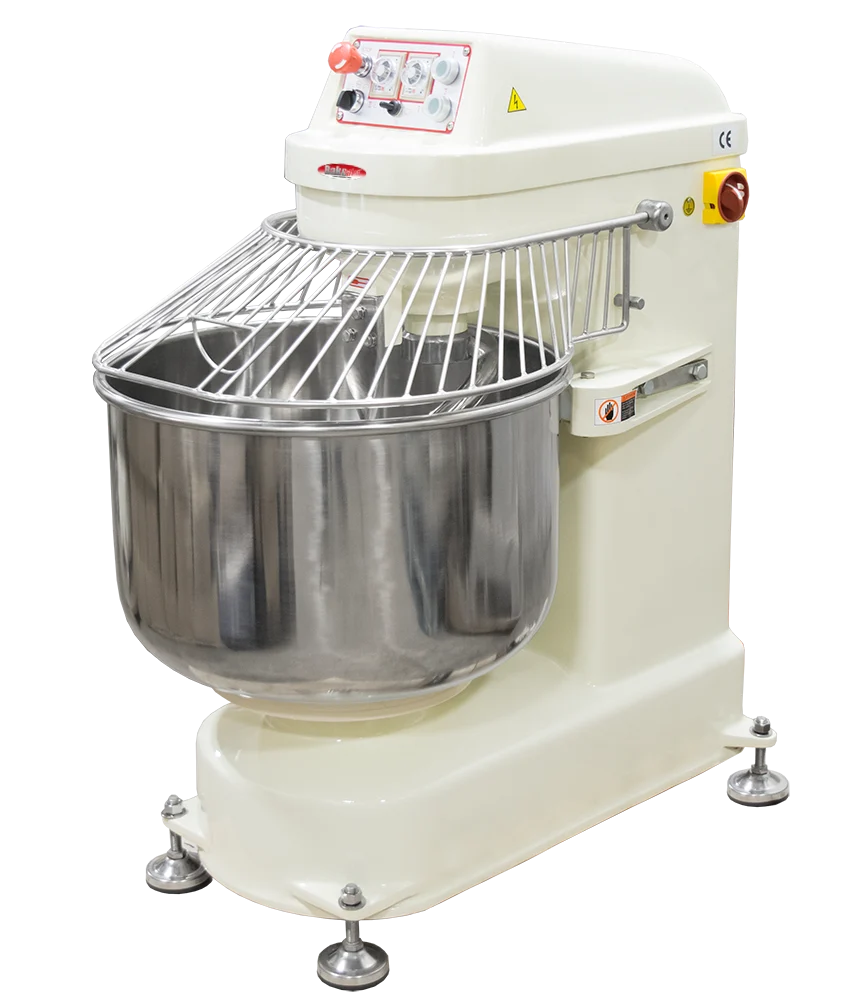 BakeMax BMSM050 50kg (110 lb) 2-Speed Floor Model Dough Spiral Mixer - 220V 3Ph