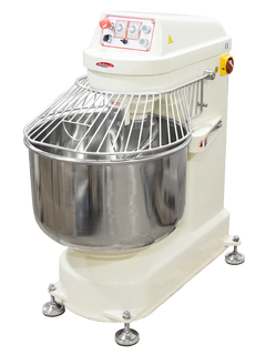 BakeMax BMSM120 Heavy Duty 120kg (190 Qt.) 2-Speed Floor Model Spiral Dough Mixer, 220V 3Ph