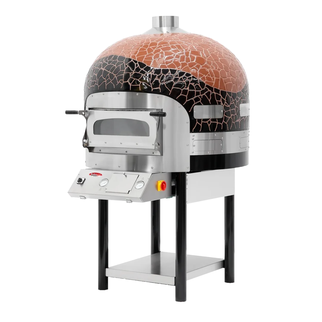 BakeMax BMSPO01 Commercial Floor Model Electric Rotating Pizza Oven (208V, 3Ph, 15,500W)