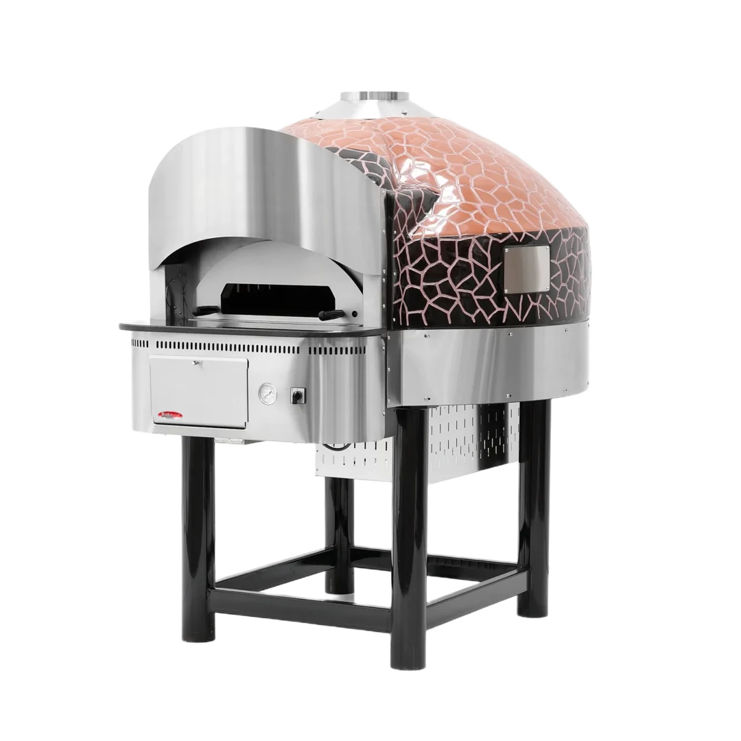 BakeMax BMSPO04 Gas Rotating Pizza Oven - 105,776 BTU, 39.37" Stone, 208V 3Ph
