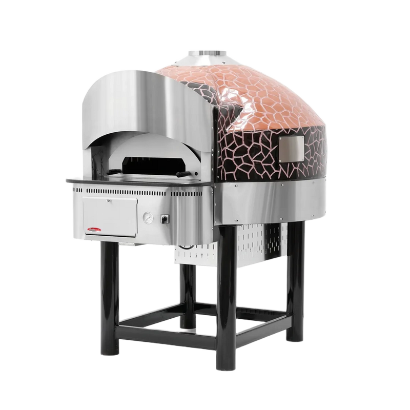 BakeMax BMSPO04 Gas Rotating Pizza Oven - 105,776 BTU, 39.37" Stone, 208V 3Ph