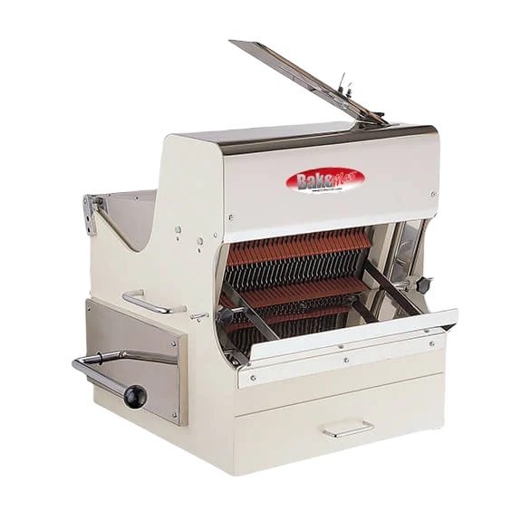 BakeMax BMSS001 Countertop Electric Artisan Safety Bread Slicer – 5/8" Slice Thickness