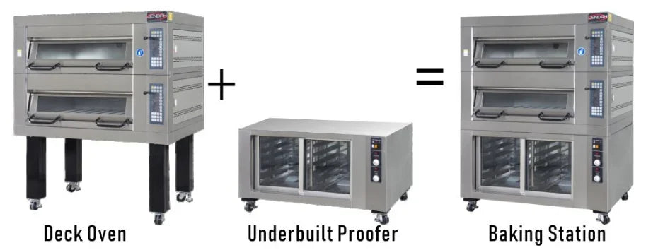 BakeMax BMTD002 Two Deck Three Pan Wide Floor Model Electric Artisan Stone Deck Oven
