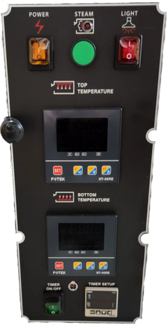 BakeMax BMTD003 Three Deck Three Pan Wide Floor Model Electric Artisan Stone Deck Oven