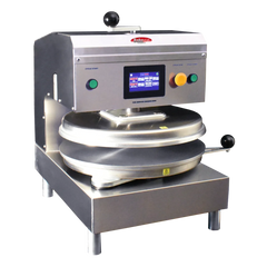 BakeMax BMTXE218SS Commercial Countertop 18" Automatic Swing Away Dual-Heat Dough Press
