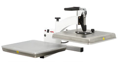 BakeMax BMTXM15 Countertop Swing-Away 15" x 15" Manual Dual Heat Tortilla Press (White Powder Coat)