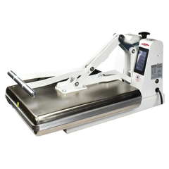 BakeMax BMTXM20 16” x 20” Manual Dual Heat Countertop Tortilla Press (White Powder Coat)