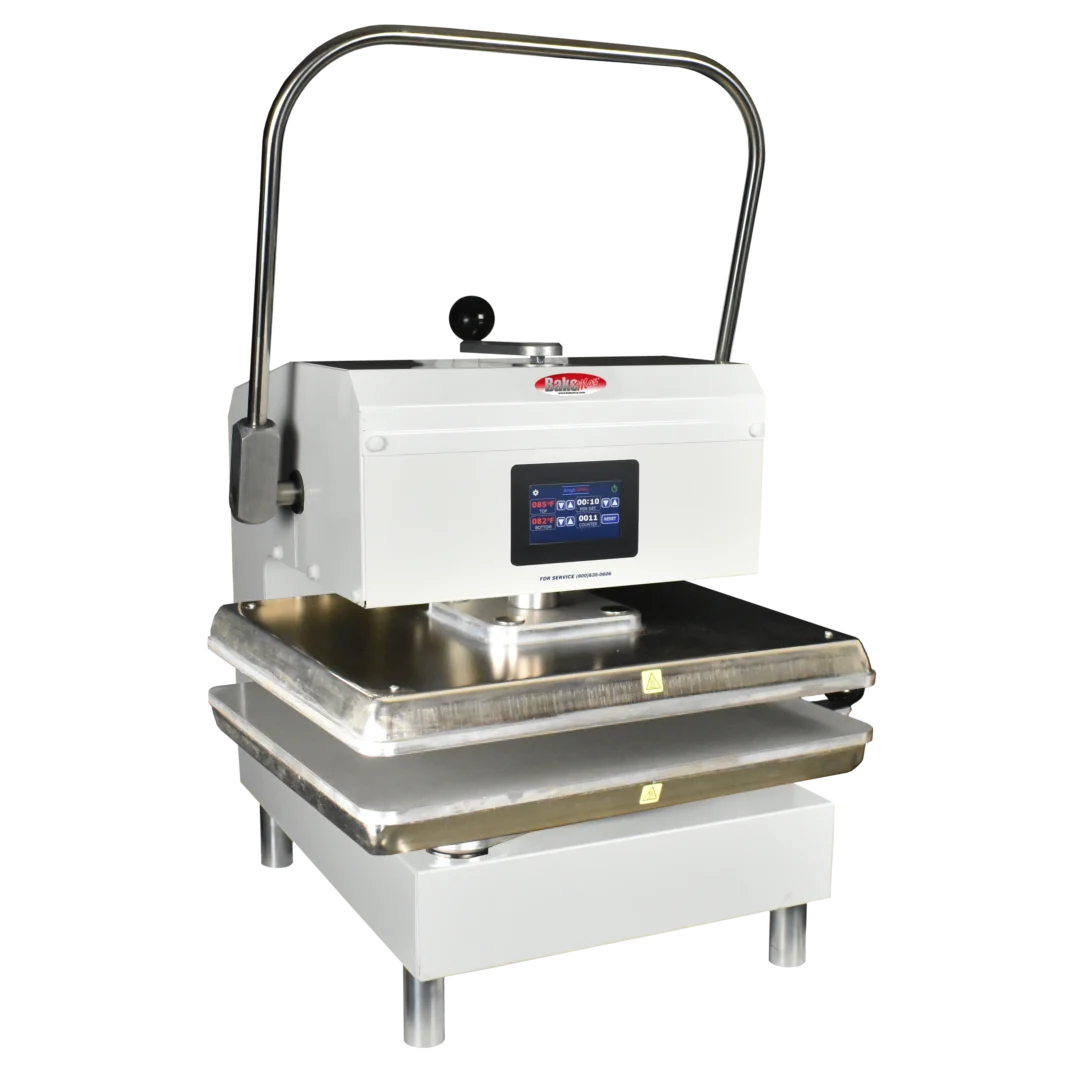 BakeMax BMTXMW 16″ x 20″ Manual Dual-Heat Countertop Tortilla Press, White Powder Coat, 220V