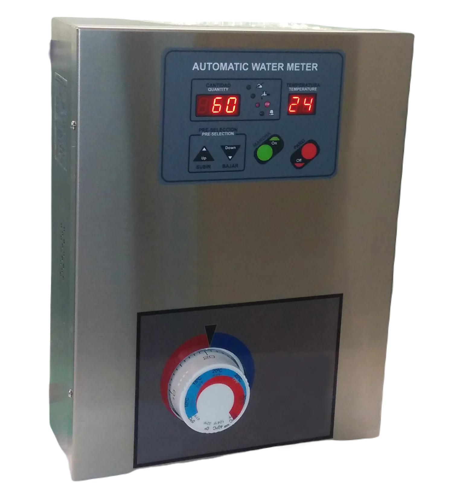 BakeMax BMWMS15 Wall Mounted Stainless Steel Digital Water Meter