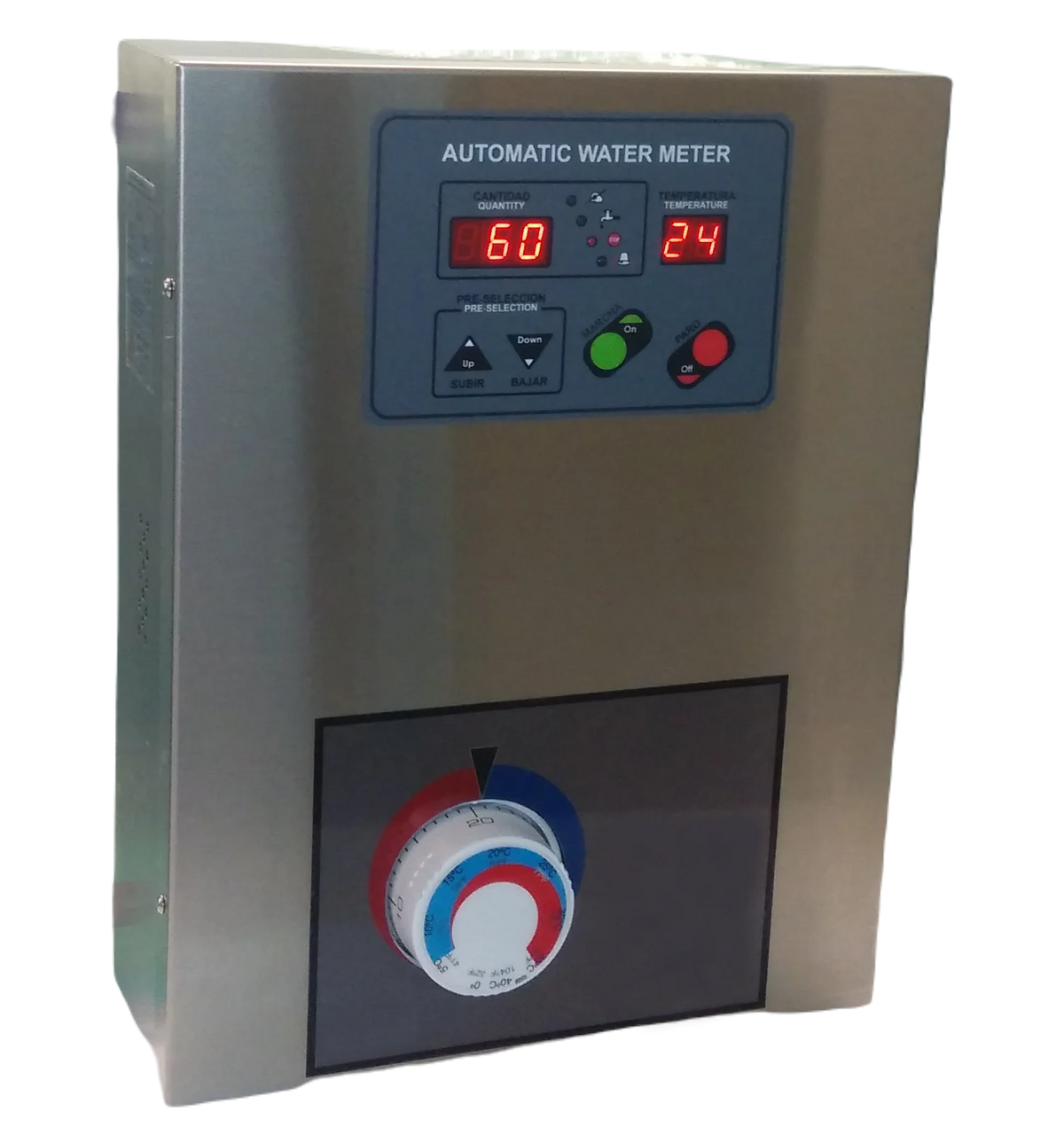 BakeMax BMWMS15 Wall Mounted Stainless Steel Digital Water Meter