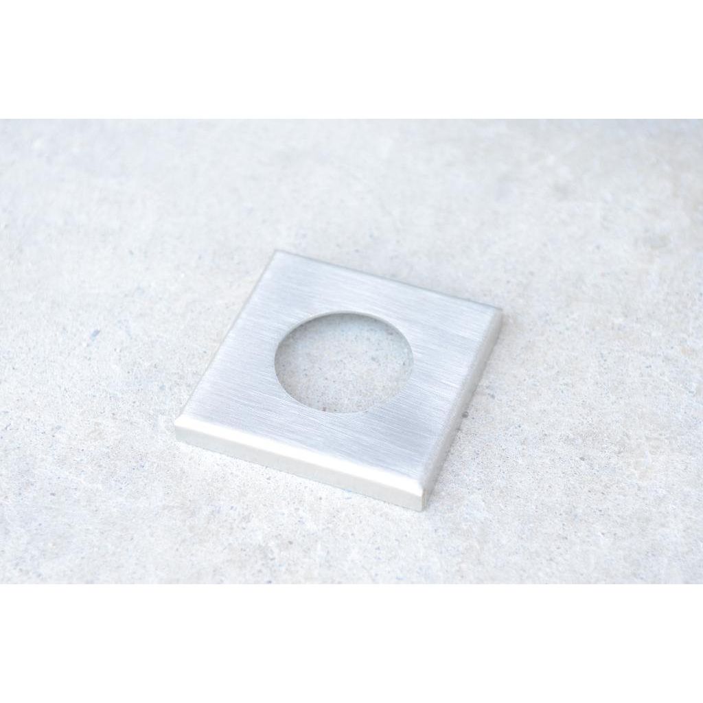 Bar Stools & Umbrellas-KoKoMo Outdoor Kitchen Stainless Steel Tile Umbrella Sleeve Trim Kit DIY KO-USLEEVE