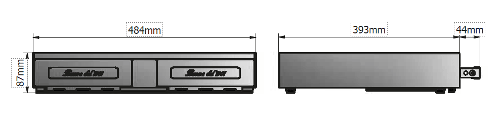 Bezzera CF0480CS2 Stainless Steel Base with 2 Drawers for Espresso Machines (19" x 15-1/2" x 3-1/2")
