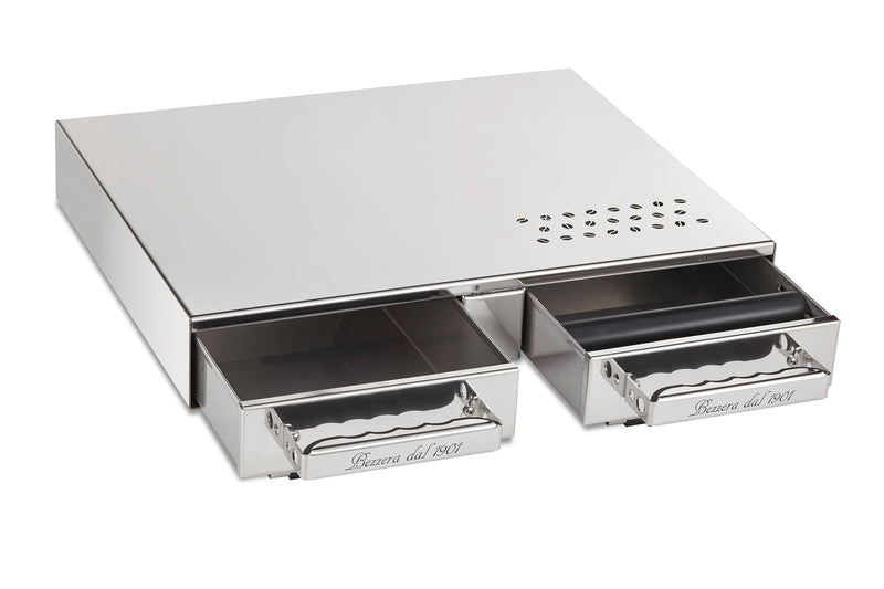 Bezzera CF0480CS2 Stainless Steel Base with 2 Drawers for Espresso Machines (19" x 15-1/2" x 3-1/2")