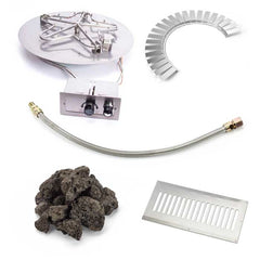 HPC Fire Block Fire Pit Kit, Round Flat Insert, Match Lit or Push Button