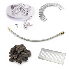 HPC Fire Block Fire Pit Kit, Round Flat Insert, Match Lit or Push Button