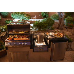 Built-In BBQ Grill Islands-KoKoMo Professional Built-in Power Burner with Led Lights and Removable Grate for Wok KO-PRO-PB
