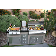 Built-In Gas Grills-KoKoMo 40” Built in Gas Grill 5 Burner/Back Burner KO-BAK5BG