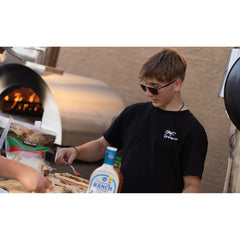 Built-In Pizza Ovens-KoKoMo 32 Inch Dual Fuel Gas or Wood Fired Stainless Steel Pizza Oven KO-PIZZAOVEN-NG/LP