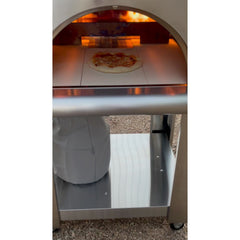 Built-In Pizza Ovens-KoKoMo 32 Inch Dual Fuel Gas or Wood Fired Stainless Steel Pizza Oven KO-PIZZAOVEN-NG/LP
