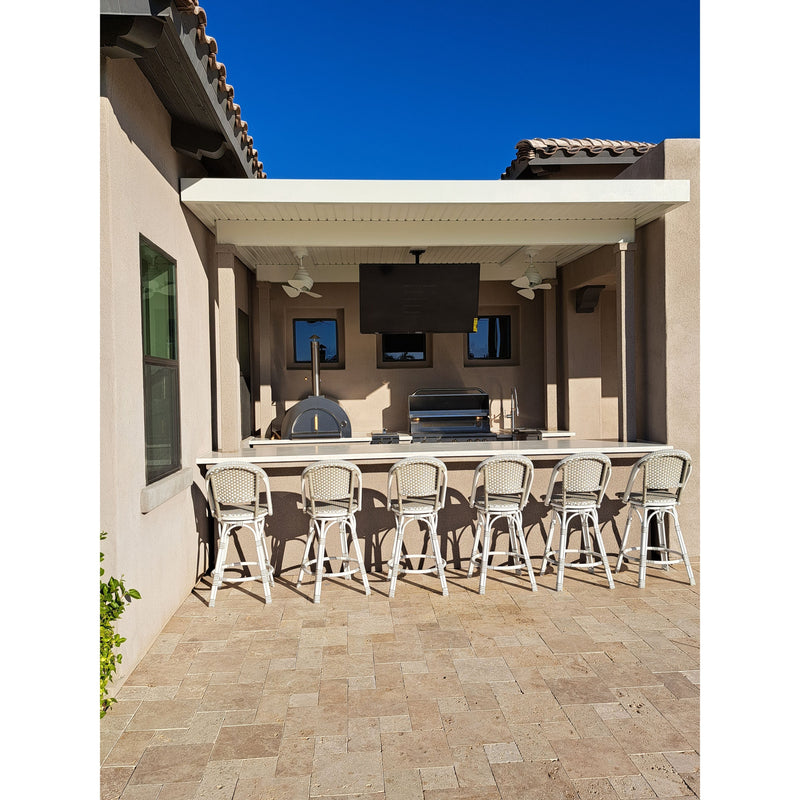 Built-In Pizza Ovens-KoKoMo Built-In 32” Wood Fired Stainless Steel Pizza Oven KO-Pizza