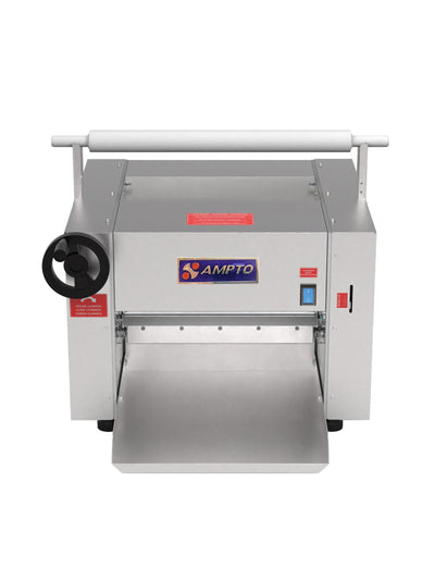 Dough Sheeter Ampto Countertop Dough Roller & Sheeter, 16 In. Roll Width, 16 Lb Capacity, CLM-390