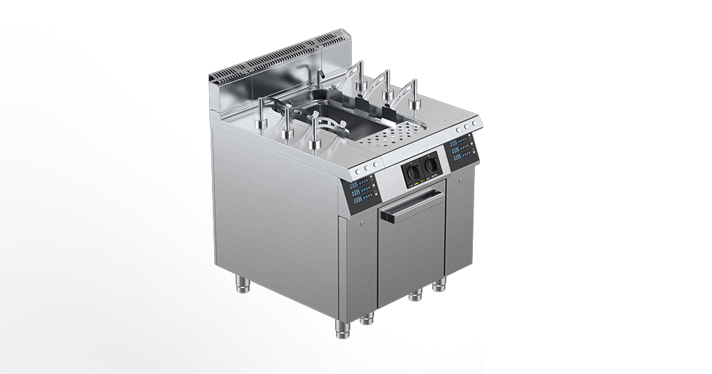 Pasta Cooker Accessory Ampto Automatic Basket Lifter for Pasta Cooker, 3 Arms, 4 Programs, 220V, 90ACE20AP