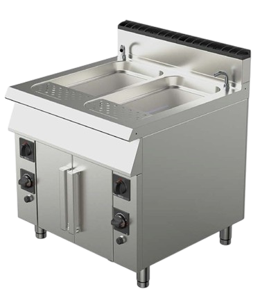 Pasta Cookers-AMPTO 90CPG90 PLUS Gas Pasta Cooker, 2 Tank Dual Burner