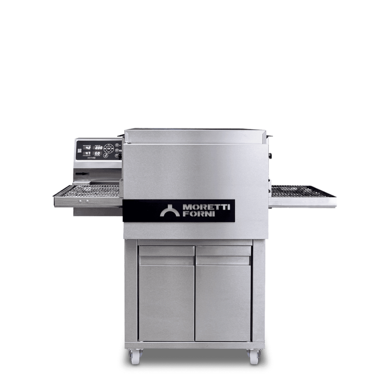 Conveyor Pizza Ovens – Electric-Moretti Forni T64EV1 Electric Conveyor Pizza Oven Ventless 24'' x 16'' x 3'' Chamber 1 Deck. 16'' Width belt