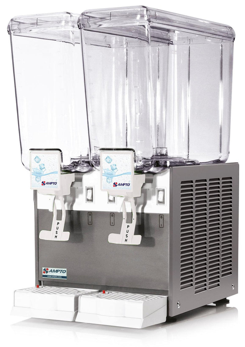 AMPTO D1256 2-Tank Cold Beverage Dispenser, 2 x 5 Gallon