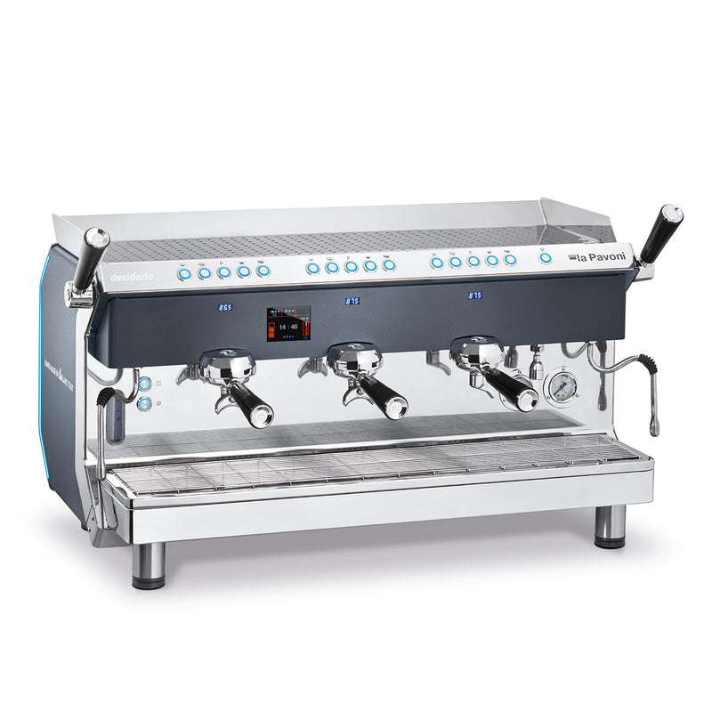 la Pavoni Desiderio 3 Group Volumetric Espresso Machine (Programmable + LCD) 230V 5465W